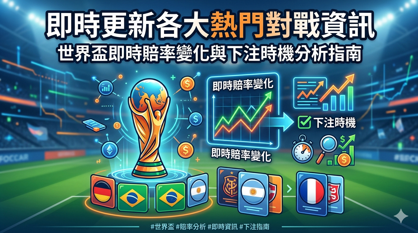 即時更新各大熱門對戰資訊：世界盃即時賠率變化與下注時機分析指南